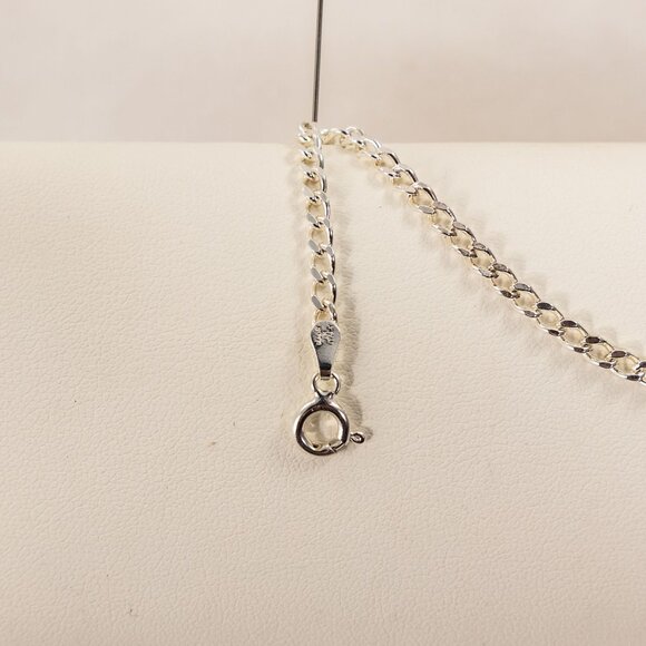 VTG 925 Sterling Silver Bracelet 7in Curb Chain 3mm Milor Italy 3.2g - Picture 4 of 11